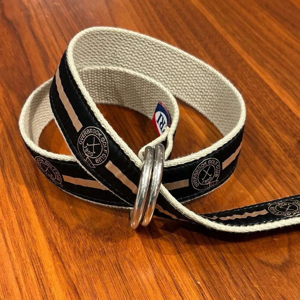 Canvas Black & Tan Ring Belt Size 26
